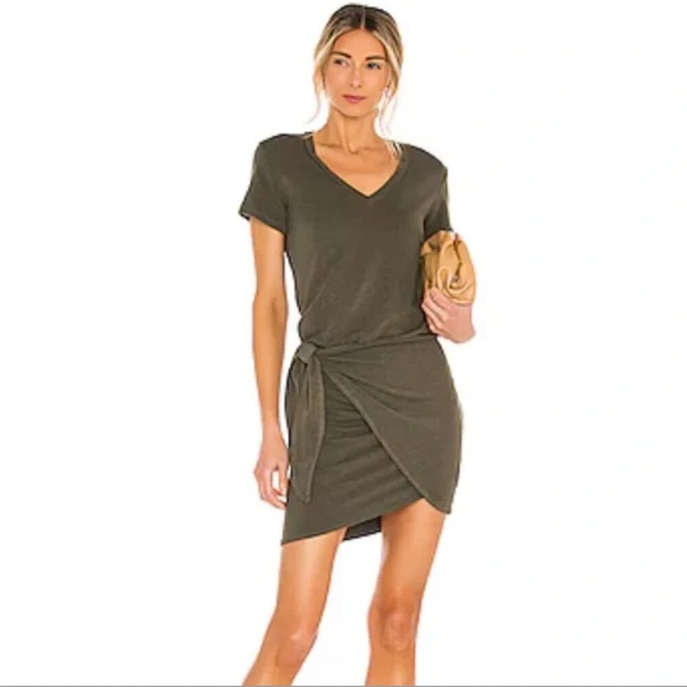 Monrow Supersoft V Dress - Hunter Green